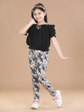 Girls Cotton Floral Printed Jegging